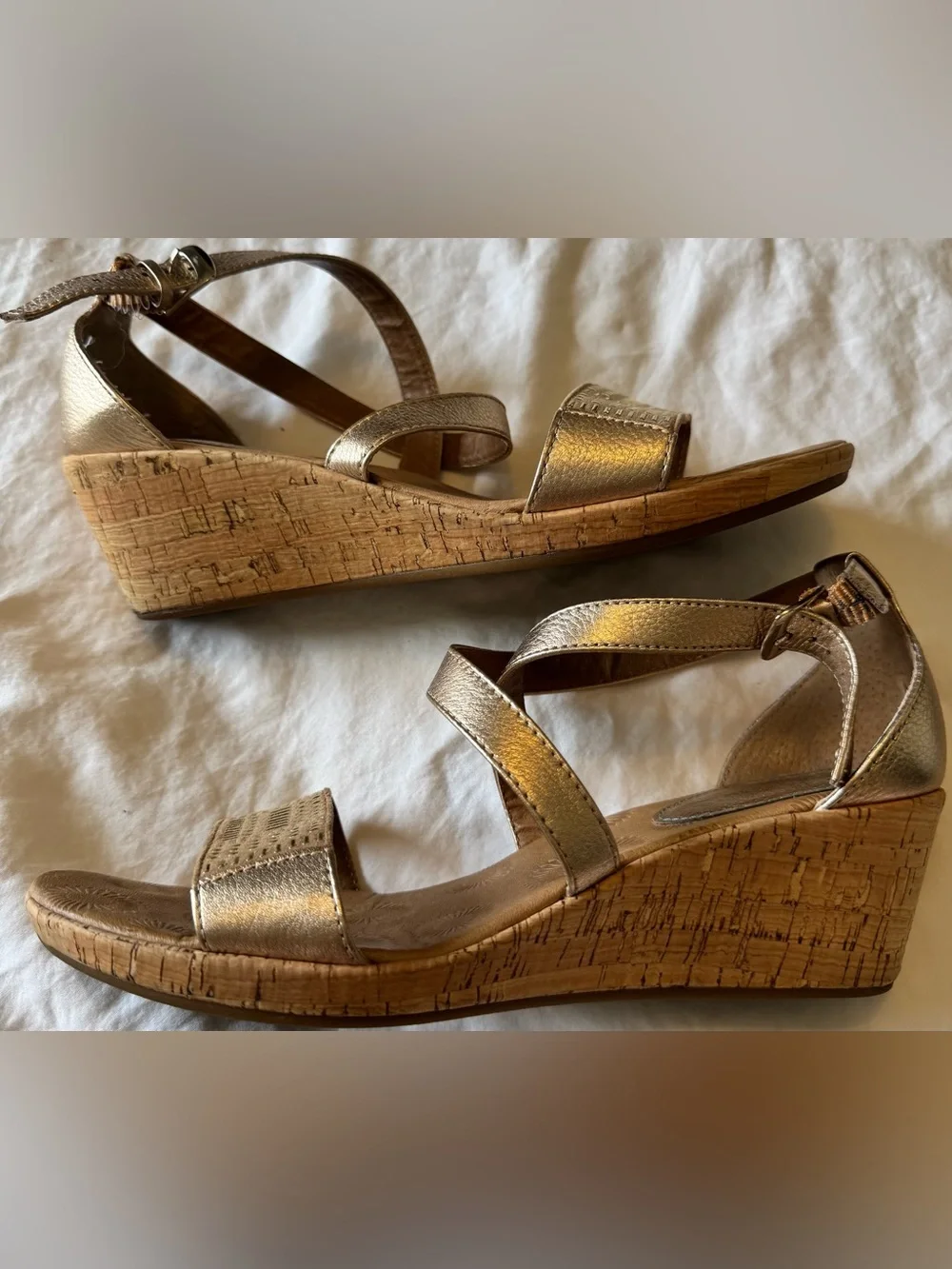 Montana Metallic Gold Strappy Studded Sandals for Women